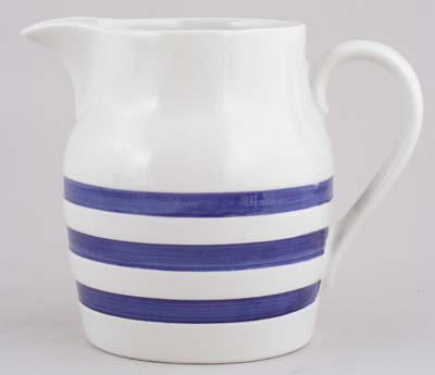 Jug or Pitcher Hooped Churn Dark Blue